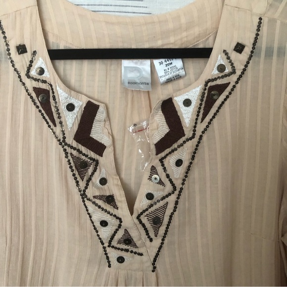 Plus size Embroidered tunic dress - Picture 2 of 5